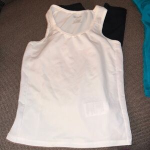Wilson white tank girls youth small sleeveless racerback tank top athletic shirt